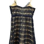 Foxiedox  Hellia Lace A-Line Mini Dress Nude Lining Adjustable Straps Navy S NWT Photo 1