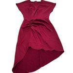 L'Academie Dress Womens Small Rumba Red The Hilaire Mini Asymmetrical Satin Photo 1