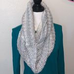 Apt. 9  white gray circle knit scarf Photo 1