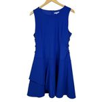 Bar III Tiered Sleeveless Blue Lace-Up A Line Dress Size L NWT Photo 5