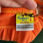 Gigo Active Brazil halter sports bra in orange white and yellow size S small NWT Photo 10