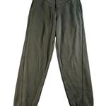 Aerie S Small Corset Fleece Jogger Pants Zipper Front Nomad Oliver Green Relaxed Photo 1