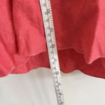 Grace Elements Women's Pink V-Neck Sleeveless Blouse Top 100% Linen Rose Pom Pom Photo 7