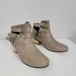 Inca Women Boots Size 7.5 Taupe Leather Round Toe Strappy Buckle Western Boho Gray Photo 7