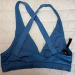 Victoria's Secret Victoria’s Secret Sport Steel Metallic Blue V Neck Sports Bra Size Small Photo 6