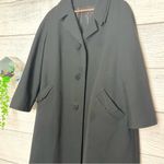 American Vintage Vintage Black Wool Blend Winter Overcoat with Jeweled Buttons Size XL Photo 2