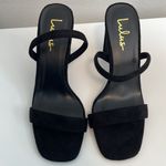Lulus  black strappy suede sandals Photo 2