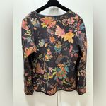 Lauren Hansen Blazer Jacket Colorful Floral Zip Festival Large Purple Photo 2