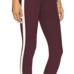 Splits59  Clare High Waist Rigor 7/8 Leggings in Dark Cherry / Creme Medium $128 Photo 0