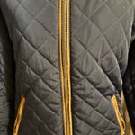 VERO MODA  Black Quilted Jacket with Gold Zipper Photo 4