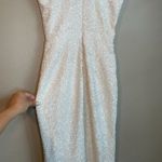 Dress the Population  Sequin Dress White Gown Small Retail $328 Prom Dance Formal Photo 11