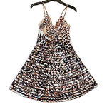 Parker  silk ruched chest abstract dress size xs Photo 0