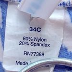 J.Crew Blue & White Underwire Bikini Top 34C – Sweetheart Halter EUC Photo 4