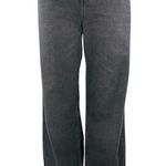 Mango MNG Women's Black Straight Wide Leg High Waist Denim Jeans Pants Size 6 Photo 0