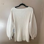 Majorelle  Riley Tunic Sweater Ivory ribbed blouson sleeves knit Revolve As Is Photo 10