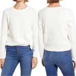 Madewell Top Elwood Knot Front Long Sleeve Jacquard Ivory Cream XXL NWOT Photo 1