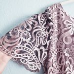 JS Collections  Embroidered Mesh Flutter Sleeve Elegant Lace Evening Gown Photo 5