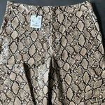 ZARA Coated Snake Print Pants Photo 3
