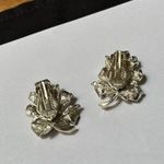 Vintage Sarah Coventry Two Tone Leaf Clip On Earrings Signed Photo 1