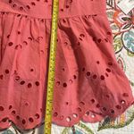 Simply Southern  medium womens eyelet lace top coral 3/4 sleeves Photo 5