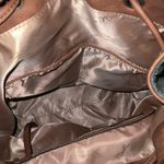 Simply Noelle  Olive~Tan Canvas~Faux Leather Backpack 13X16X6 Adjustable Straps Photo 8