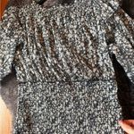 Free People  Floral Black and White Women's Shirt Photo 5