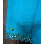 Vintage BERK2 Blue Knit Sweater with Embellished Cats & Martini Design, Size L Size L Photo 4