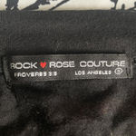 Rock Rose Couture Rock & Rose Y2K Vintage Motorcycle Graphic Crop Top w/ Checkered Sleeves Photo 2