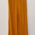 Miou Muse Linen Blend Wide Leg orange Rust Pants size Medium Photo 4