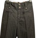 Rich & Skinny Women's SIZE 24 Black Pinstripe wide leg slacks high waisted Photo 1