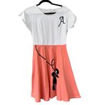 Women's Retro Poodle Skirt Dress
"A" Pink White Costume Halloween Size M Photo 1