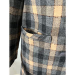 Vintage 80s beige green ruffled wool rustic plaid checkered skirt suit w/scarf S Tan Size M Photo 5