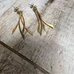 Vintage Avon Windchime Gold Tone Dangle Earrings 2 In Post Back Retro Statement Photo 3