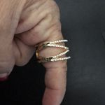 Badgley Mischka Rare Badgley Miscka Size 11 Ring Pave Crystals Photo 1