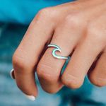 Pura Vida 🌊🌊🌊 Wave Ring - Size 8 Photo 0