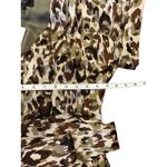 J.Crew NWT  Brown Green Leopard Animal Camo Print Surplice Neck Wrap Dress SMALL Photo 6