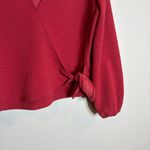 Madewell  Long Sleeve Crepe Wrap Top Red Photo 2