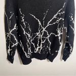 Firla Graphic Pattern Drop Shoulder Sweater Black White Size XL Photo 9