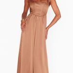 Show Me Your Mumu Nina Maxi Dress In Copper Luxe Satin Photo 5
