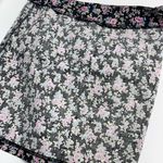 Vintage Blue skirt size 3 dark floral mini skirt black pink blue green yellow Photo 5