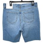 Loft NWT The Skinny Bermuda Denim Jean Shorts Raw Hem Size 30 Photo 1