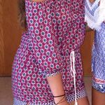 These Three Boutique Pink Patterned Long Sleeve Strapless Romper Photo 0