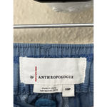 Anthropologie By  XS Blue Linen Blend Laguna Cropped Wide Leg Pant Lagen Beach Photo 8