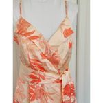 Guess Margo Floral-Print Wrap Tie Front Dress Kula Blooms Print Orange Satin (S) Photo 2