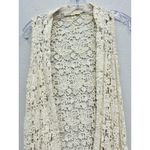 Anthropologie  Staring at Stars XS Crochet Open Knit Vest Asymmetrical Beige Photo 2
