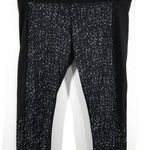 Lululemon Crop Leggings Black Speckled Athletic Yoga Pants Activewear Size 10 Photo 0