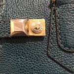 Henri Bendel CARLYLE Caviar Tumbled Teal Leather Satchel Bag with Original Strap Photo 27