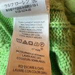 Ralph Lauren Polo  S 100% Cotton Cable Knit V-Neck Sweater Kelly Green Pony Logo Photo 6