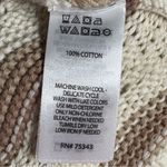 Jessica Simpson ‎ Y2K Crochet Flutter Sleeve Striped Top Cream Tan Small Boho Photo 9