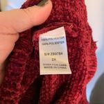 Zenobia Cold Shoulder Chenille Sweater Burgundy Photo 10